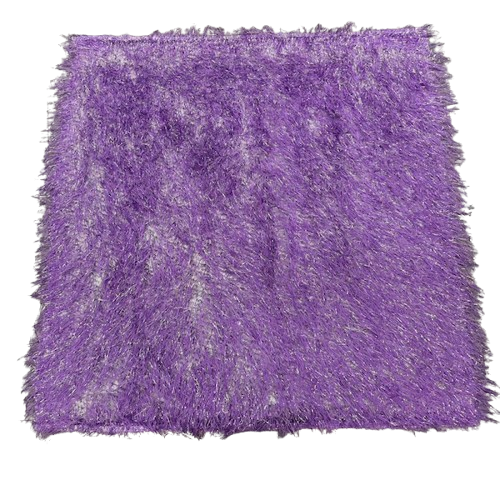 Metallic Faux Fur Tinsel Ostrich Feather Polyester Fabric - Metallic Faux Ostrich Feather, 54" Width (1 Yard)