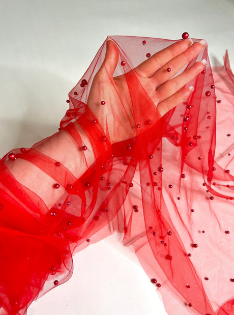 Red Pearl Tulle