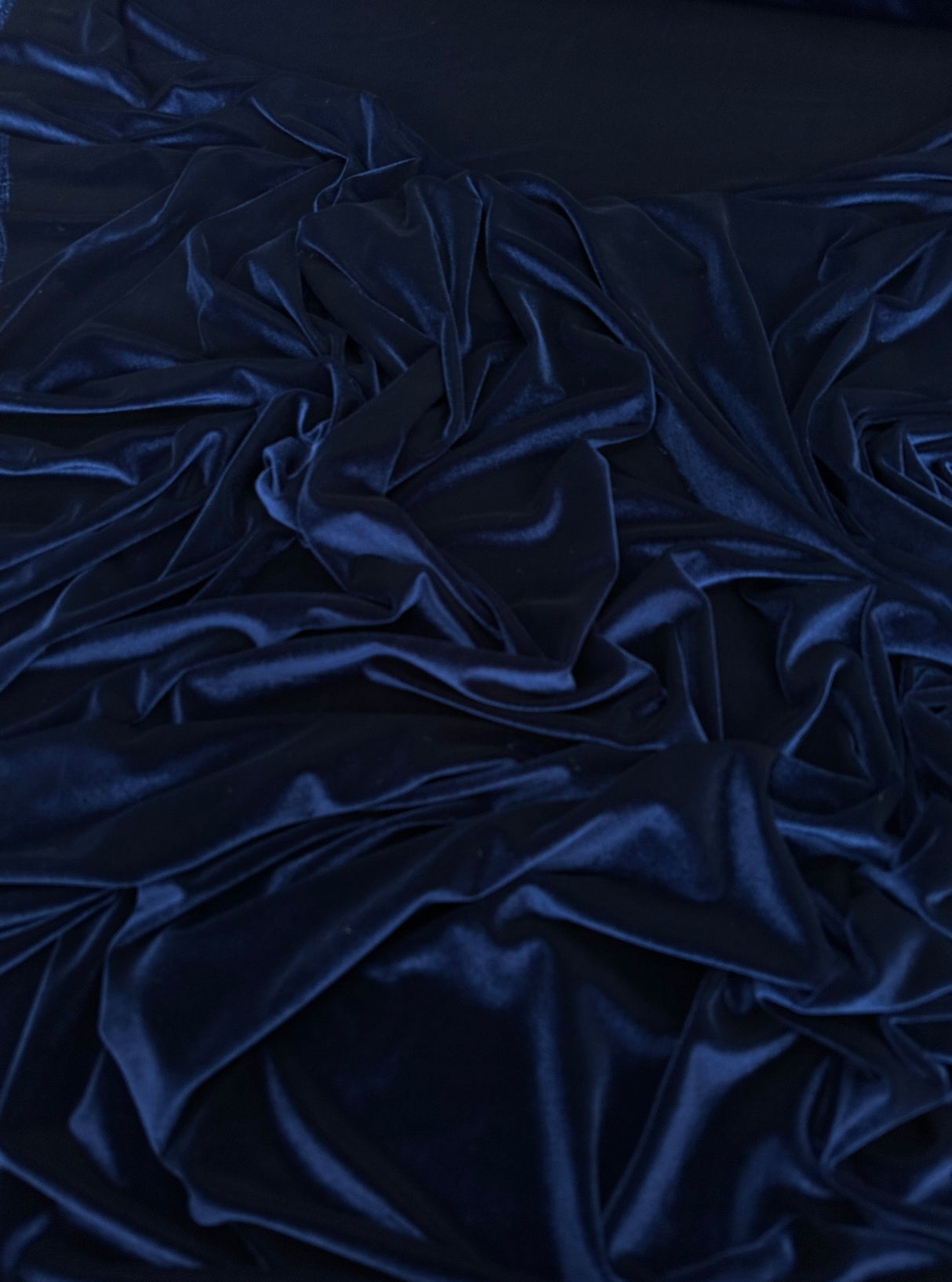 Stretch Velvet Navy
