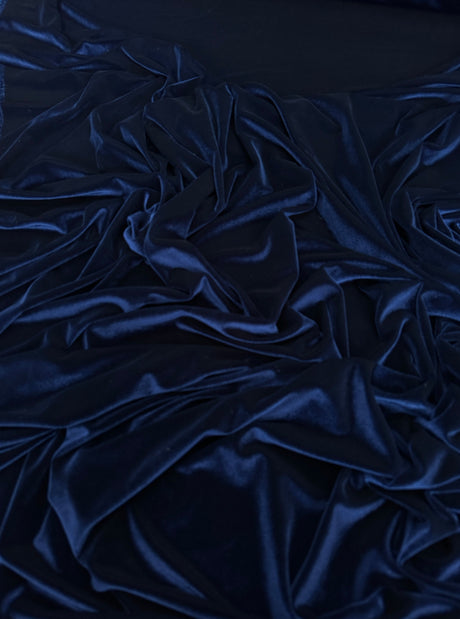 Stretch Velvet Navy