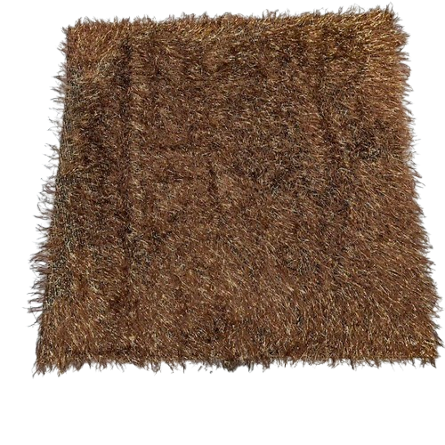 Metallic Faux Fur Tinsel Ostrich Feather Polyester Fabric - Metallic Faux Ostrich Feather, 54" Width (1 Yard)