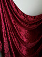 Stretch Crushed Velvet Burgundy