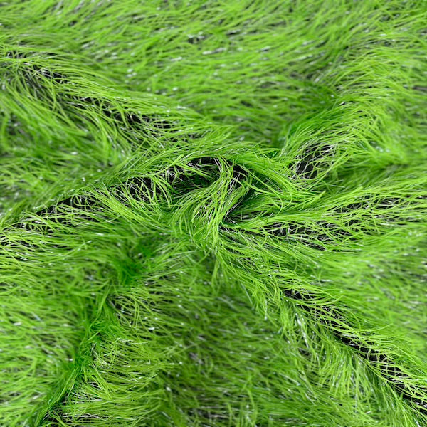 Metallic Faux Fur Tinsel Ostrich Feather Polyester Fabric - Metallic Faux Ostrich Feather, 54" Width (1 Yard)