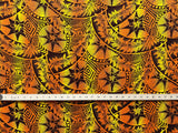Rayon Fabric Plumeria Star Design Tropical Print