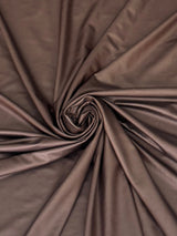 4-Way Stretch Faux Leather Chocolate Brown