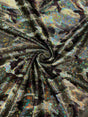 Camo Print Shattered Glass Metallic Spandex Fabric - Camo Print, 36" X 60" (1 Yard)