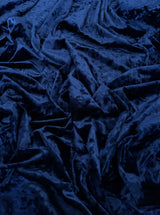 Navy Stretch Crushed Velvet
