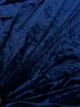 Navy Stretch Crushed Velvet