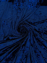 Navy Stretch Crushed Velvet