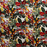 Cotton Barkcloth Fabric Hawaiian Tropical Garden