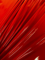 Red Glossy Stretch Patent Leather Latex