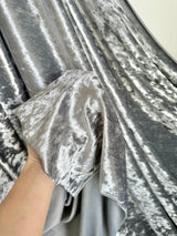 Stretch Crushed Velvet Silver