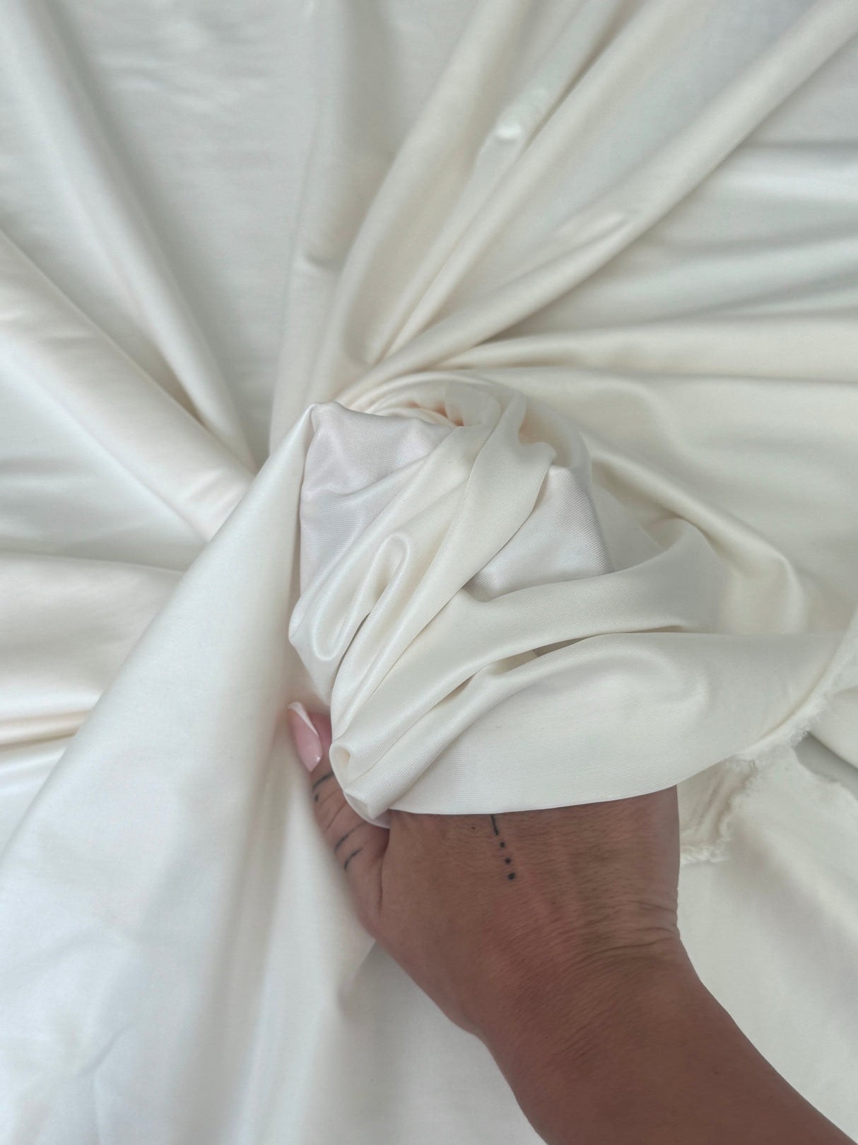 Ivory 4-Way Stretch Faux Leather
