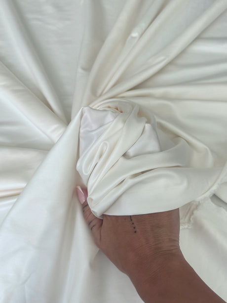 Ivory 4-Way Stretch Faux Leather