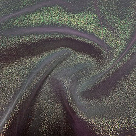 Organza Fabric Crinkled Two-Tone 45" Width Black Gold Black
