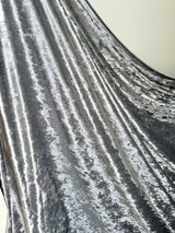Stretch Crushed Velvet Silver