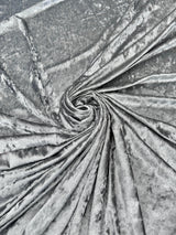 Stretch Crushed Velvet Silver