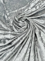 Stretch Crushed Velvet Silver