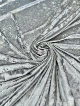 Stretch Crushed Velvet Silver