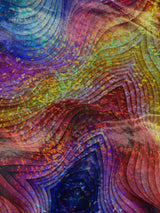 Wave Illusion Shattered Glass Spandex Fabric - Black, Shattered Glass Print, 58"/60" Width (1 Yard)