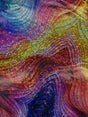 Wave Illusion Shattered Glass Spandex Fabric - Black, Shattered Glass Print, 58"/60" Width (1 Yard)