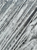 Stretch Crushed Velvet Silver