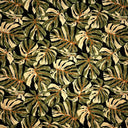Cotton Barkcloth Monstera Leaves Fabric