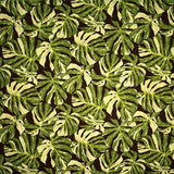 Cotton Barkcloth Monstera Leaves Fabric