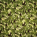 All-Over Multicolor Monstera Leaves Light Barkcloth Cotton Fabric - Multicolor Monstera Leaves, 45" Width (1 Yard)