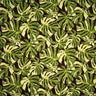 All-Over Multicolor Monstera Leaves Light Barkcloth Cotton Fabric - Multicolor Monstera Leaves, 45" Width (1 Yard)