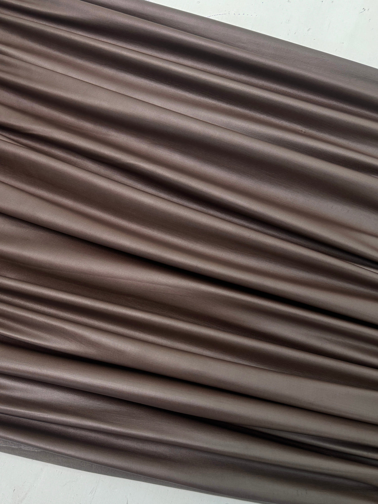 4-Way Stretch Faux Leather Chocolate Brown