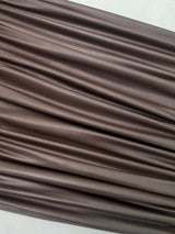 4-Way Stretch Faux Leather Chocolate Brown