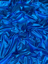 Shiny Coated Spandex Pleather Royal Blue