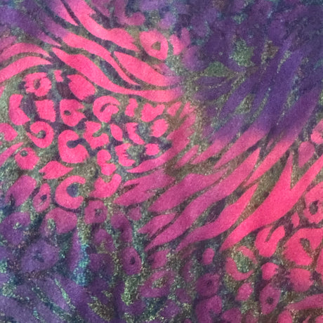 Nylon Spandex Animal Tie Dye Foil Fabric