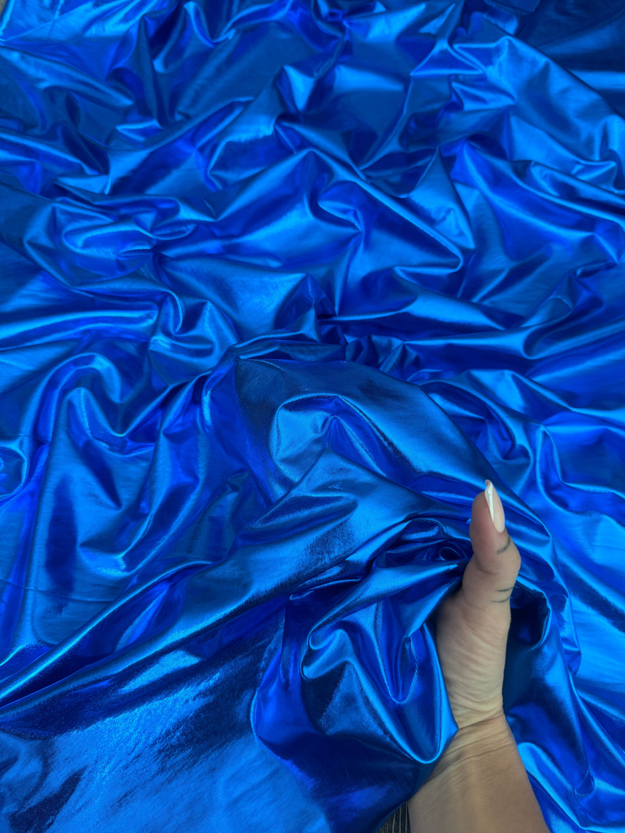 Shiny Coated Spandex Pleather Royal Blue