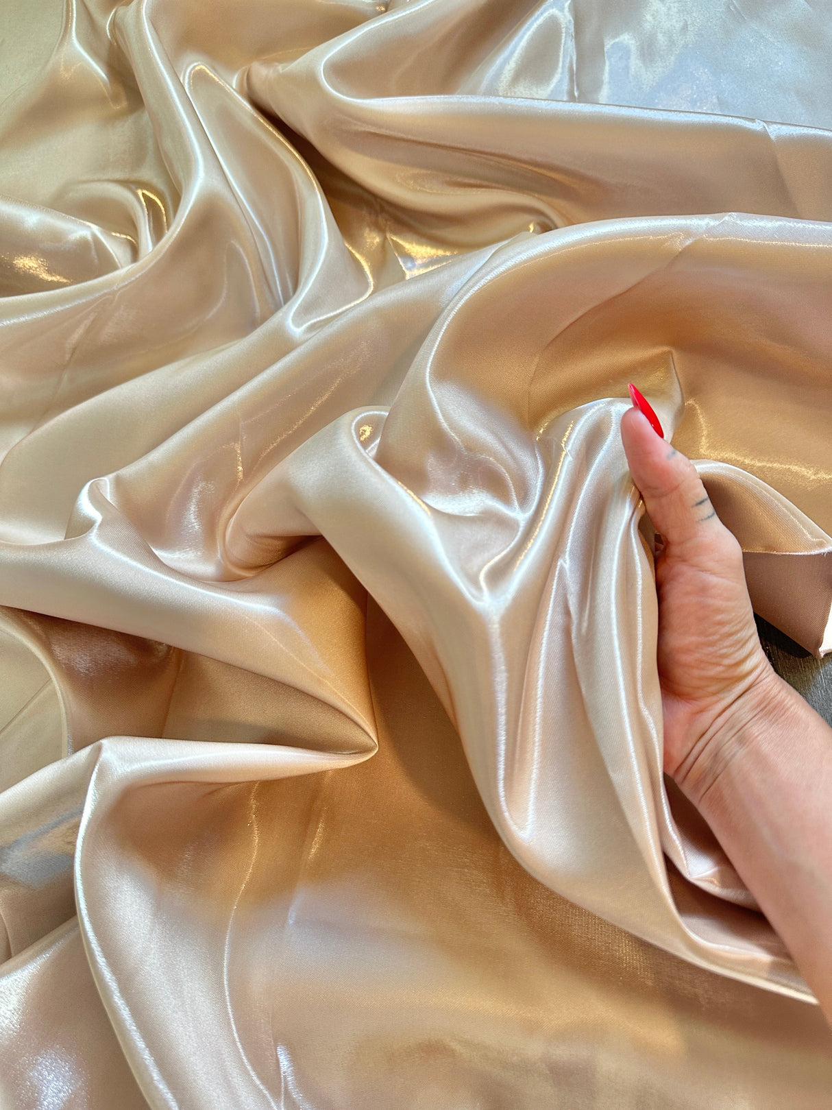 Liquid Bridal Satin Champagne