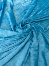 Turquoise Stretch Crushed Velvet