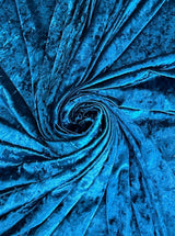Stretch Crushed Velvet Teal Blue