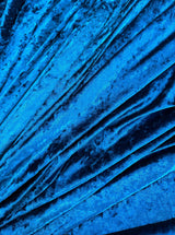 Stretch Crushed Velvet Teal Blue