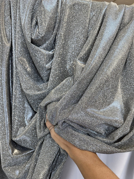 Stretch Metallic Lurex Silver