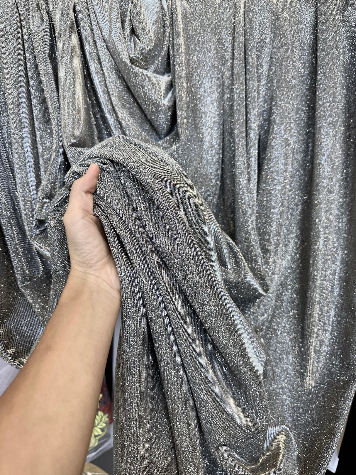 Stretch Metallic Lurex Silver