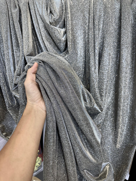 Stretch Metallic Lurex Silver