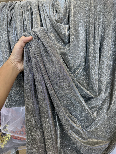 Stretch Metallic Lurex Silver