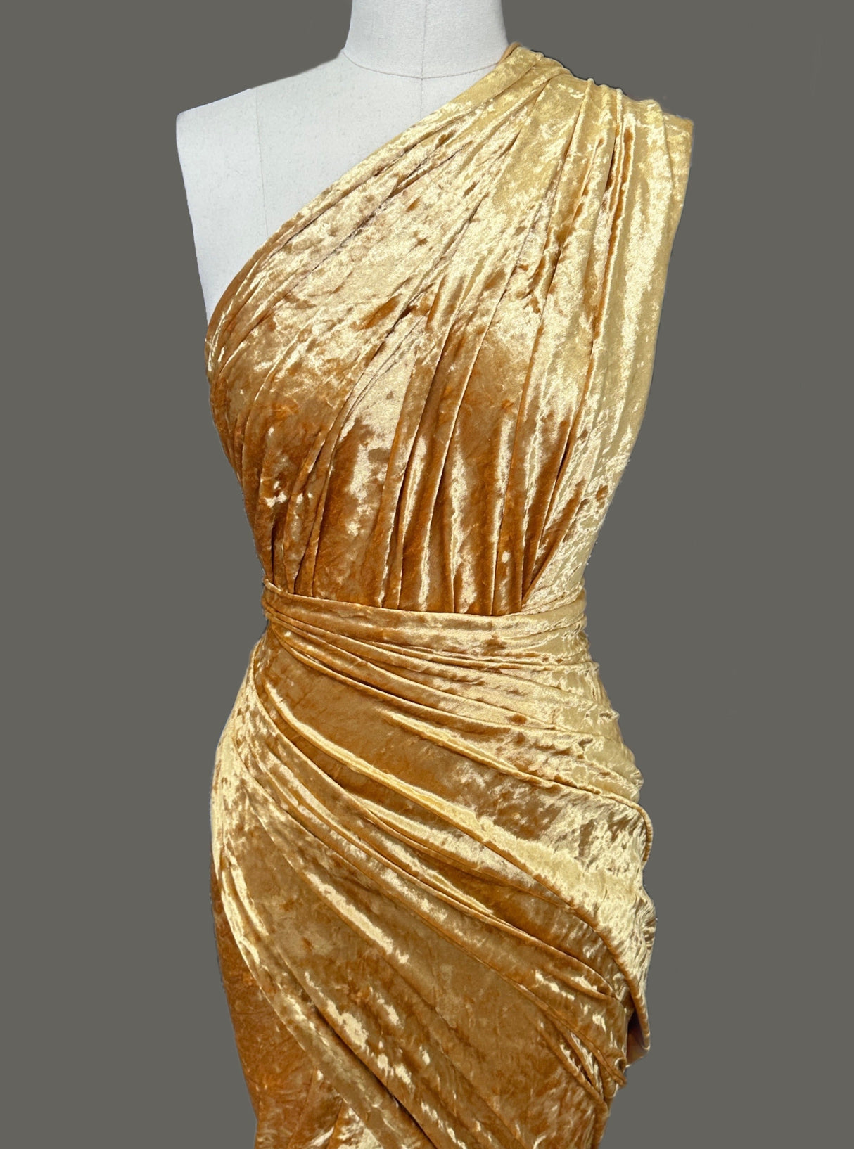 Stretch Crushed Velvet Gold