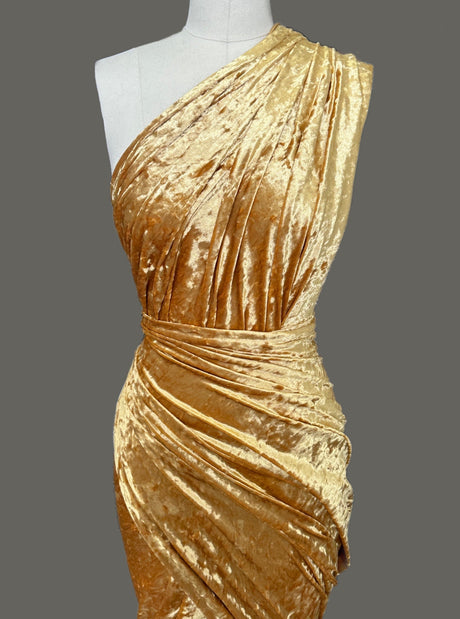 Stretch Crushed Velvet Gold