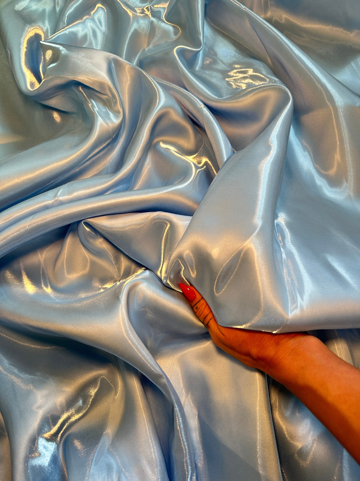 Liquid Bridal Satin Baby Blue