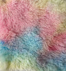 Rainbow Multi Color Dye Fuzzy Faux Fur Fabric - 100 Percent Polyester Fabric, Multi Color Dyed Plush Texture, 60" Width (1 Yard)