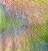Faux Fur Fabric Rainbow Multi Color Dye