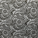 Traditional Tattoo Polynesian Chambray Cotton Polyester Fabric - Denim Look, Black, Maroon Oak, Blue, 58/60" Width (1 Yard)