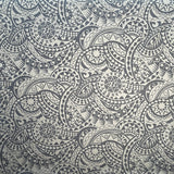 Traditional Tattoo Polynesian Chambray Cotton Polyester Fabric - Denim Look, Black, Maroon Oak, Blue, 58/60" Width (1 Yard)